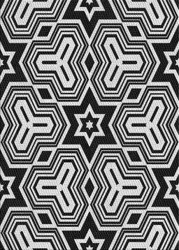 Patterned Light Gray Novelty Rug, pat3152