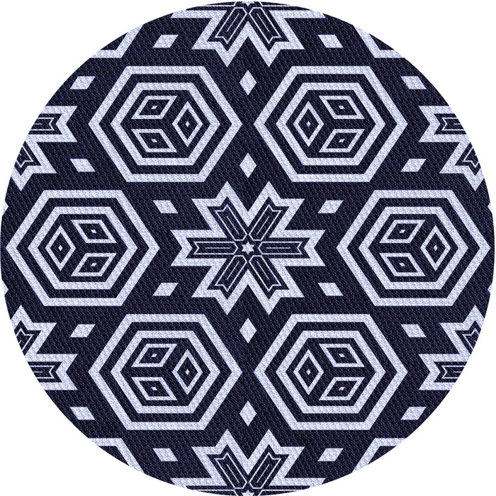 Square Machine Washable Transitional Night Blue Rug in a Living Room, wshpat3153blu