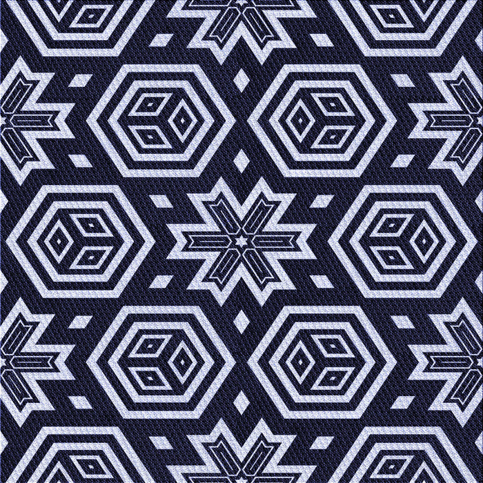 Round Patterned Night Blue Rug, pat3153blu