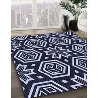 Patterned Night Blue Rug, pat3153blu