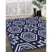 Patterned Night Blue Rug in Family Room, pat3153blu