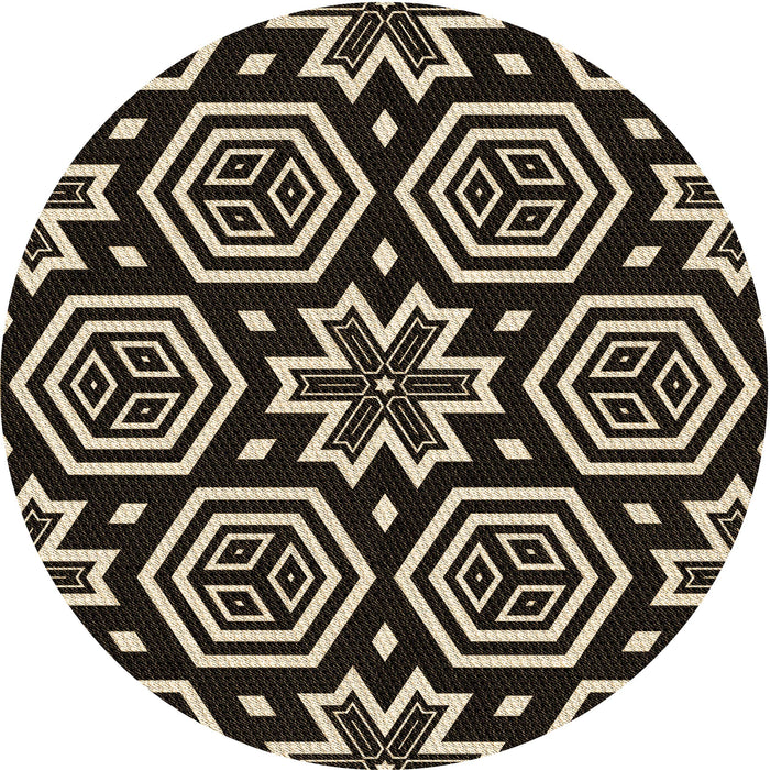 Square Patterned Camel Brown Rug, pat3153brn