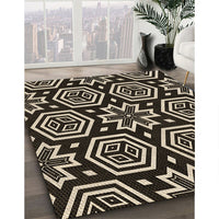 Patterned Camel Brown Rug, pat3153brn