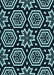 Patterned Deep Teal Green Rug, pat3153lblu