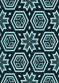 Machine Washable Transitional Deep Teal Green Rug, wshpat3153lblu