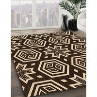 Patterned Light Copper Gold Rug, pat3153org