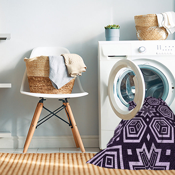 Machine Washable Transitional Deep Purple Rug in a Washing Machine, wshpat3153pur