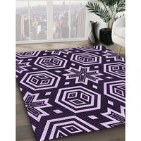 Patterned Deep Purple Rug, pat3153pur