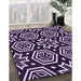 Patterned Deep Purple Rug in Family Room, pat3153pur