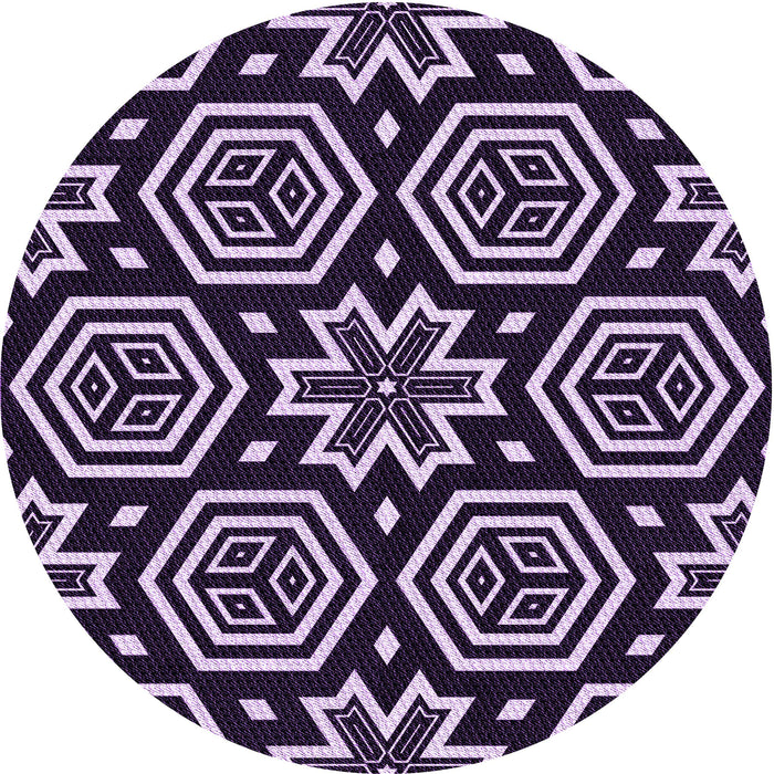 Square Machine Washable Transitional Deep Purple Rug in a Living Room, wshpat3153pur