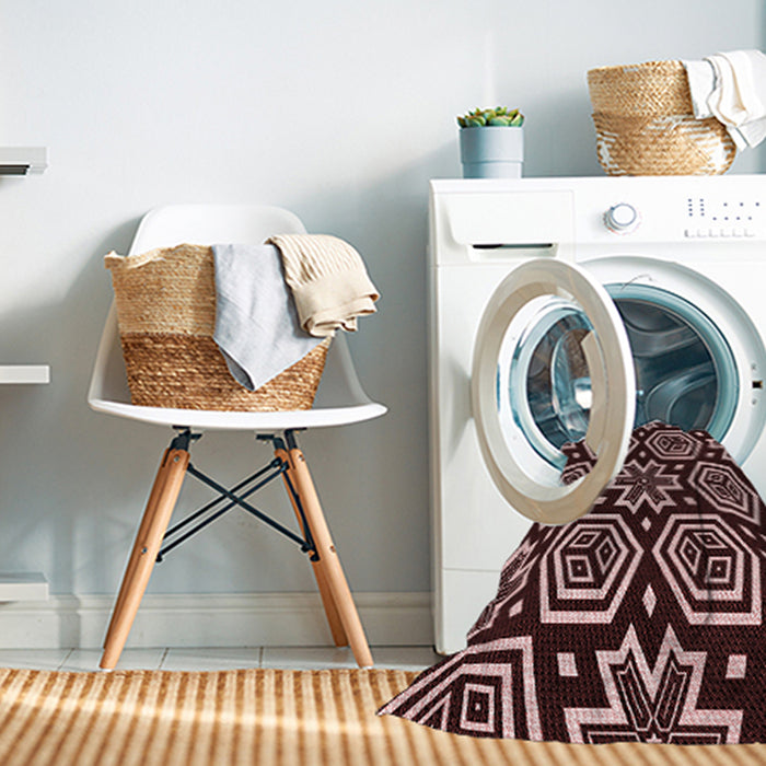 Machine Washable Transitional Chocolate Brown Rug in a Washing Machine, wshpat3153rd