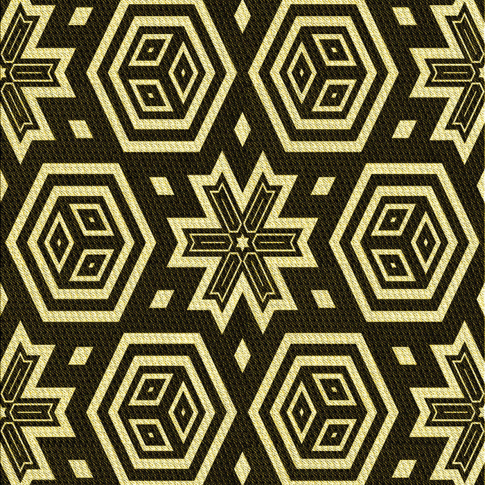 Patterned Metallic Gold Rug, pat3153yw