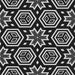 Square Patterned Black Novelty Rug, pat3153