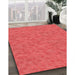 Patterned Red Rug in Family Room, pat3154rd