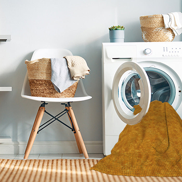 Machine Washable Transitional Orange Red Orange Rug in a Washing Machine, wshpat3154yw