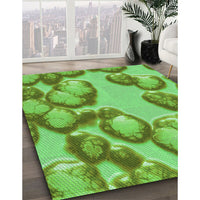 Patterned Emerald Green Rug, pat3155grn