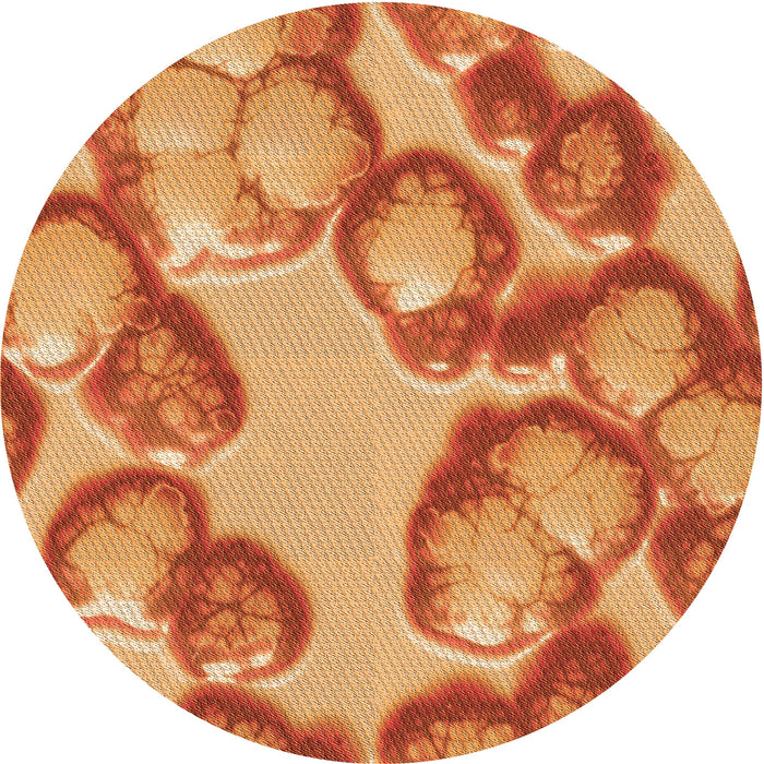 Square Patterned Orange Rug, pat3155org