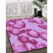 Machine Washable Transitional Violet Purple Rug in a Family Room, wshpat3155pur