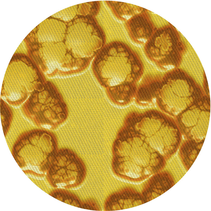 Square Patterned Deep Yellow Rug, pat3155yw