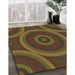 Machine Washable Transitional Bakers Brown Rug in a Family Room, wshpat3156brn