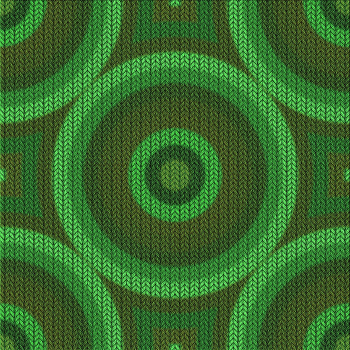 Round Machine Washable Transitional Deep Emerald Green Rug, wshpat3156grn