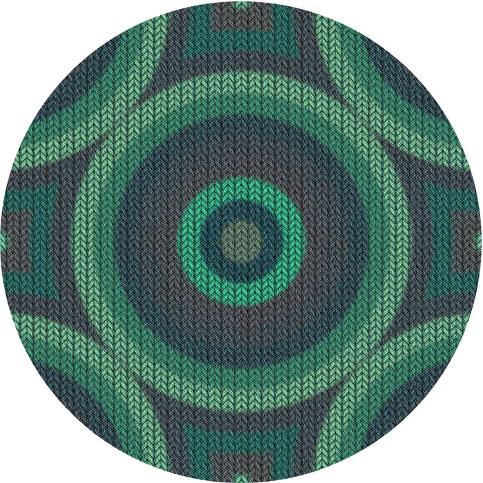 Square Machine Washable Transitional Dark Slate Grey Green Rug in a Living Room, wshpat3156lblu