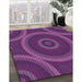 Machine Washable Transitional Orchid Purple Rug in a Family Room, wshpat3156pur