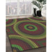 Machine Washable Transitional Night Red Rug in a Family Room, wshpat3156