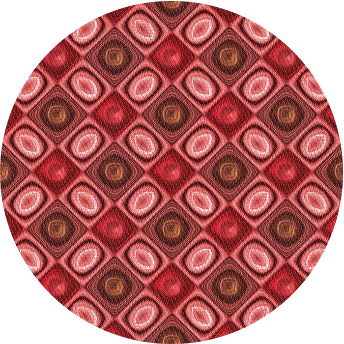 Square Patterned Orange Rug, pat3157rd