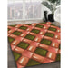 Machine Washable Transitional Tomato Red Rug in a Family Room, wshpat3158org