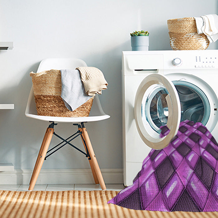 Machine Washable Transitional Medium Orchid Purple Rug in a Washing Machine, wshpat3158pur