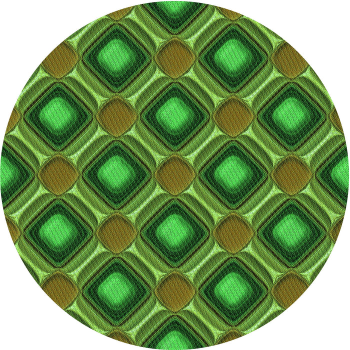 Square Machine Washable Transitional Dark Forest Green Rug in a Living Room, wshpat3159grn