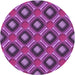 Square Machine Washable Transitional Dark Magenta Purple Rug in a Living Room, wshpat3159pur