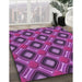 Machine Washable Transitional Dark Magenta Purple Rug in a Family Room, wshpat3159pur