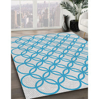 Patterned Blue Novelty Rug, pat315