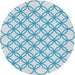 Sideview of Patterned Blue Novelty Rug, pat315