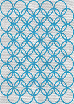 Patterned Blue Novelty Rug, pat315