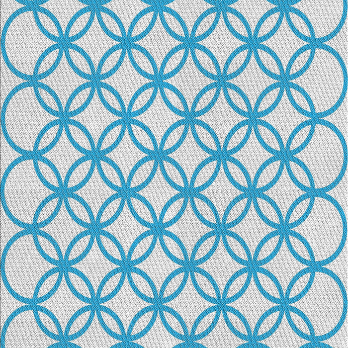 Patterned Blue Novelty Rug, pat315
