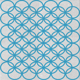 Square Patterned Blue Novelty Rug, pat315