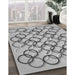 Patterned Silver Gray Rug in Family Room, pat316gry