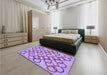 Patterned Mauve Purple Rug in a Bedroom, pat316pur