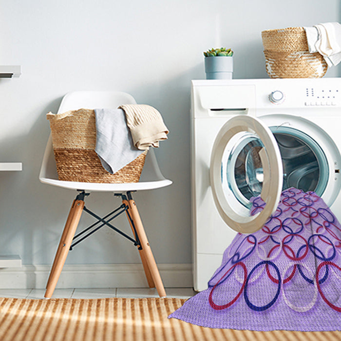Machine Washable Transitional Mauve Purple Rug in a Washing Machine, wshpat316pur