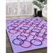 Patterned Mauve Purple Rug in Family Room, pat316pur