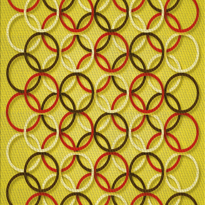 Patterned Yellow Rug, pat316yw