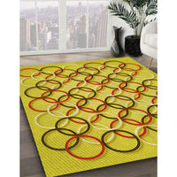 Patterned Yellow Rug, pat316yw