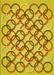 Machine Washable Transitional Yellow Rug, wshpat316yw