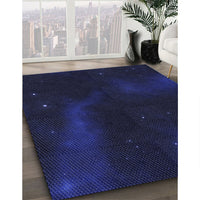 Patterned Night Blue Rug, pat3160blu