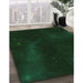 Machine Washable Transitional Deep Emerald Green Rug in a Family Room, wshpat3160grn