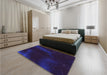 Patterned Amethyst Purple Rug in a Bedroom, pat3160pur