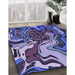 Machine Washable Transitional Blue Rug in a Family Room, wshpat3161blu